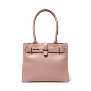 Furla Greta Shoulder Bag Genuine Leather Pastel Pink Tote Quiet Luxury Spring